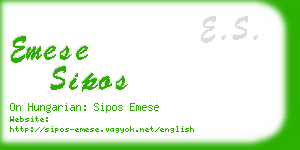 emese sipos business card